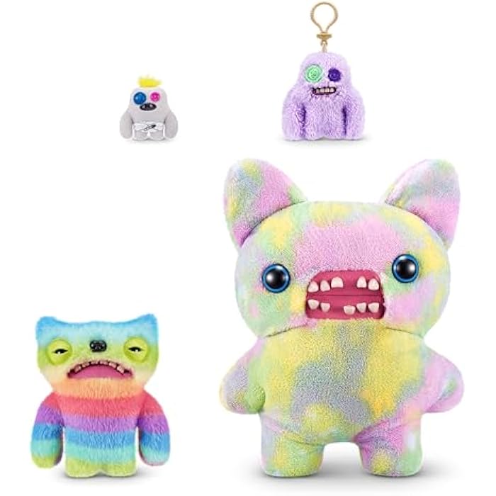 Fuggler Fart Face 9-inch Assortment Series 1 (Wide Eyed Weirdo – Multi) by ZURU, Funny Ugly Monster Plush Toy