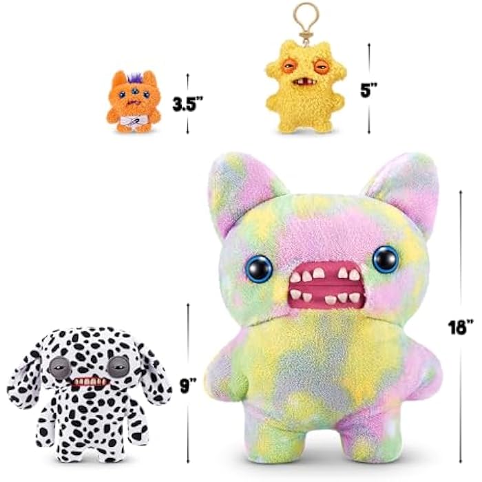 Fuggler Butt Ugly Pets 9-inch Series 1 by ZURU, Funny Ugly Monster Plush Toy (Annoyed Alien Dog, Cheeky Chonky Hamster)