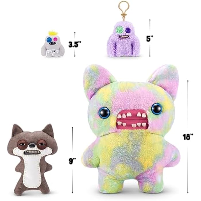 Fuggler Fart Face 9-inch Assortment Series 1 (Suspicious Fox - Chase) by ZURU, Funny Ugly Monster Plush Toy