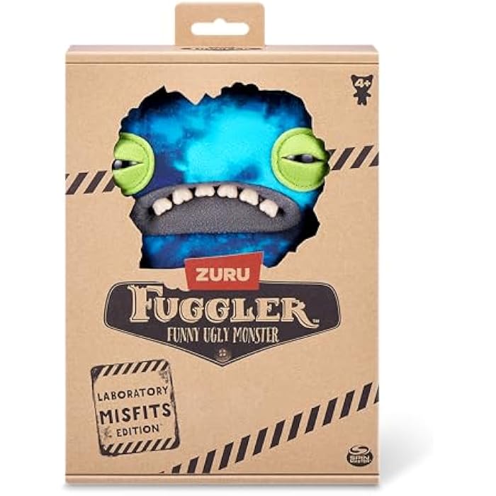 Fuggler Laboratory Misfits by ZURU Funny Ugly Monster, Plush, Collectible, Silly, Toy (Wide Eyed Weirdo)