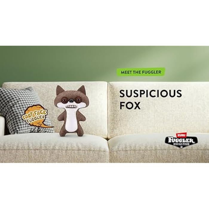 Fuggler Fart Face 9-inch Assortment Series 1 (Suspicious Fox - Chase) by ZURU, Funny Ugly Monster Plush Toy