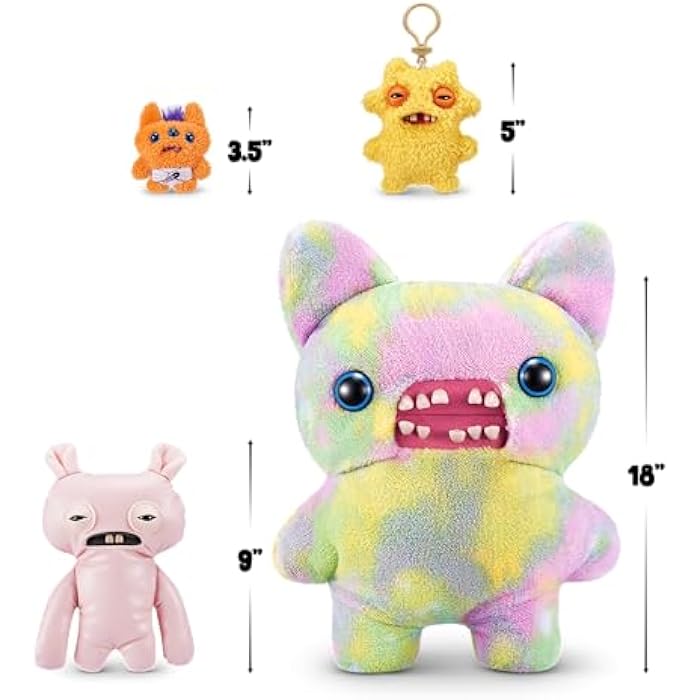 Fuggler Butt Ugly Pets 9-inch Series 1 by ZURU, Funny Ugly Monster Plush Toy (Uncladimir Tootin Cat, Reek-o Cat)