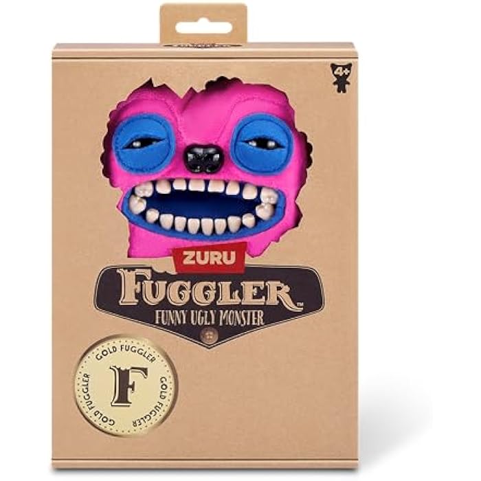 Fuggler Gold Fuggs by ZURU Funny Ugly Monster, Plush, Collectible, Toy (Greedy Grinner - Pants)
