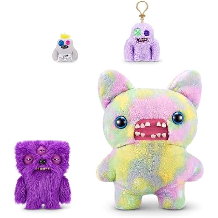 Fuggler Fart Face 9-inch Assortment Series 1 (Alien - Long Pile) by ZURU, Funny Ugly Monster Plush Toy
