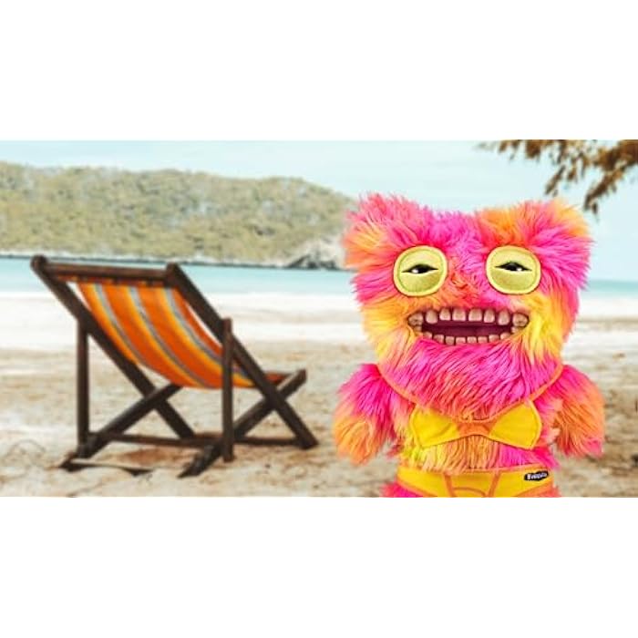 Fuggler Vacay Vibes by ZURU, Funny Ugly Monster, Plush, Collectible, Toy (Mr Buttons - Multi)