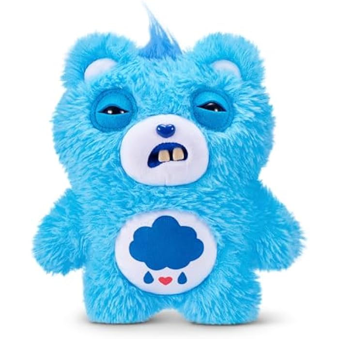 Fuggler Care Bears 9-Inch Plush Toy (Grumpy Bear) by ZURU – Funny Ugly Monster Stuffed Animal with Human-Like Teeth, Collectible Plush for Kids, Tweens, Teens, Adults &amp; Crossover Fans