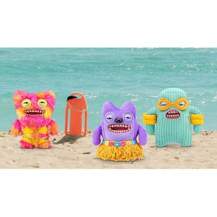 Fuggler Vacay Vibes by ZURU, Funny Ugly Monster, Plush, Collectible, Toy (Mr Buttons - Multi)