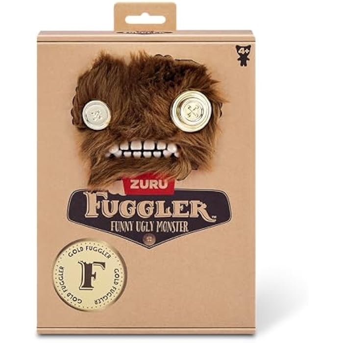 Fuggler Gold Fuggs by ZURU Funny Ugly Monster, Plush, Collectible, Toy (Grumpy Grumps - Eyes)