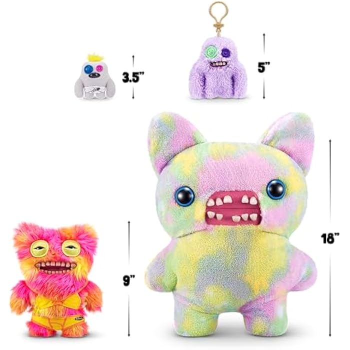 Fuggler Vacay Vibes by ZURU, Funny Ugly Monster, Plush, Collectible, Toy (Mr Buttons - Multi)