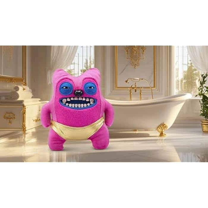 Fuggler Gold Fuggs by ZURU Funny Ugly Monster, Plush, Collectible, Toy (Greedy Grinner - Pants)