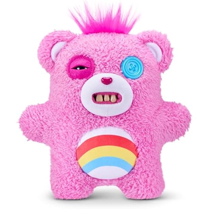 Fuggler Care Bears 9-Inch Plush Toy (Cheer Bear) by ZURU – Funny Ugly Monster Stuffed Animal with Human-Like Teeth, Collectible Plush for Kids, Tweens, Teens, Adults &amp; Crossover Fans