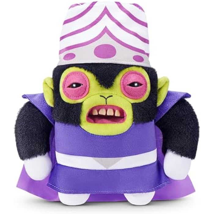 Fuggler Powerpuff Girls 9-Inch Plush Toy (Mojo JoJo) by ZURU – Funny Ugly Monster Stuffed Animal with Human-Like Teeth, Collectible Plush for Kids, Tweens, Teens, Adults &amp; Cartoon Fans