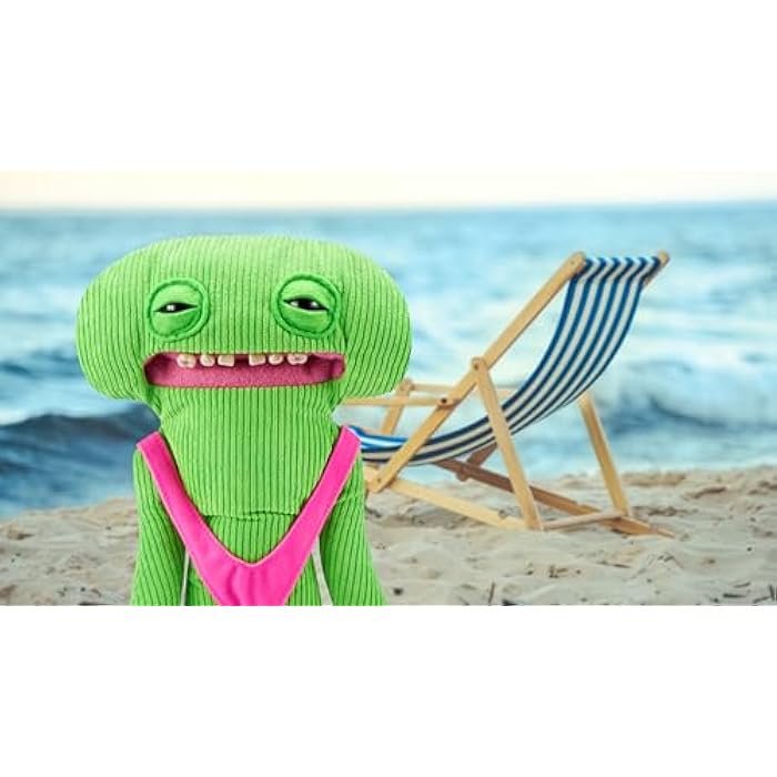 Fuggler Vacay Vibes by ZURU, Funny Ugly Monster, Plush, Collectible, Toy (Smiley O Riley - Green)