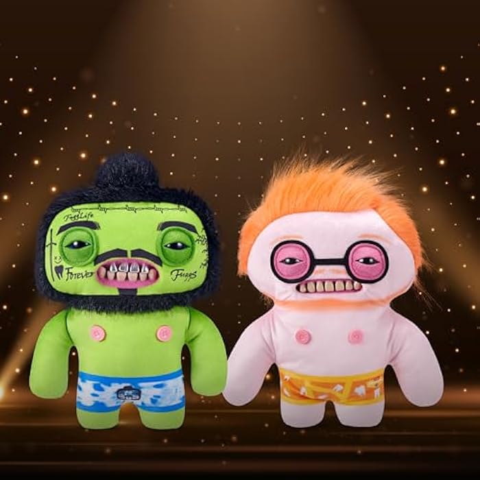 Fuggler Fugg Stars 9-Inch Plush Toy (Rhymer Mcslimer) by ZURU – Funny Ugly Monster Stuffed Animal with Human-Like Teeth, Collectible Plush for Kids, Tweens, Teens, Adults &amp; Plush Fans