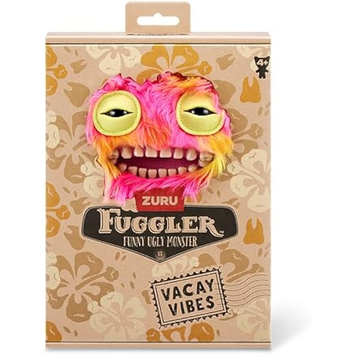 Fuggler Vacay Vibes by ZURU, Funny Ugly Monster, Plush, Collectible, Toy (Mr Buttons - Multi)
