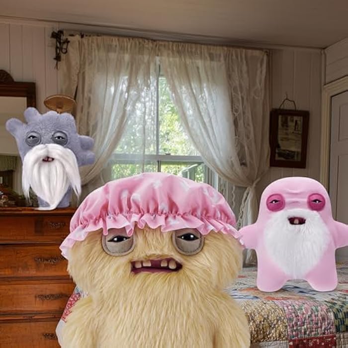 Fuggler Old Fogies 9-Inch Plush Toy (Gabby Gibbler) by ZURU – Funny Ugly Monster Stuffed Animal with Human-Like Teeth, Collectible Plush for Kids, Tweens, Teens, Adults &amp; Weird Toy Lovers