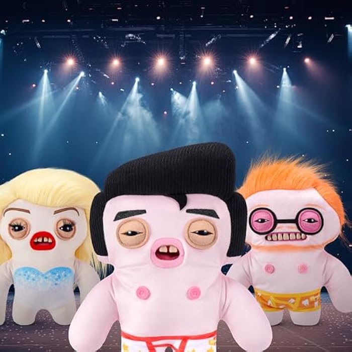 Fuggler Fugg Stars 9-Inch Plush Toy (Greazee) by ZURU – Funny Ugly Monster Stuffed Animal with Human-Like Teeth, Collectible Plush for Kids, Tweens, Teens, Adults &amp; Plush Fans