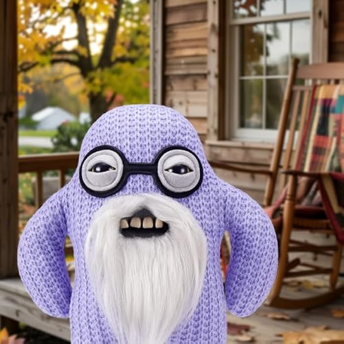 Fuggler Old Fogies 9-Inch Plush Toy (Mr Needles) by ZURU – Funny Ugly Monster Stuffed Animal with Human-Like Teeth, Collectible Plush for Kids, Tweens, Teens, Adults &amp; Weird Toy Lovers