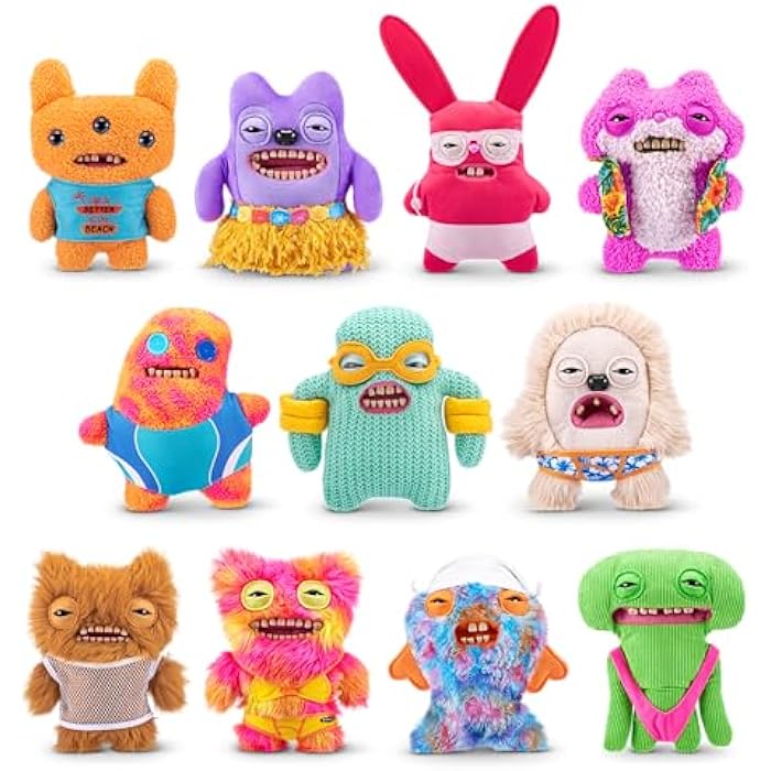 Fuggler Vacay Vibes by ZURU, Funny Ugly Monster, Plush, Collectible, Toy (Rabid Rabbit - red)