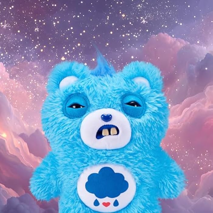 Fuggler Care Bears 9-Inch Plush Toy (Grumpy Bear) by ZURU – Funny Ugly Monster Stuffed Animal with Human-Like Teeth, Collectible Plush for Kids, Tweens, Teens, Adults &amp; Crossover Fans