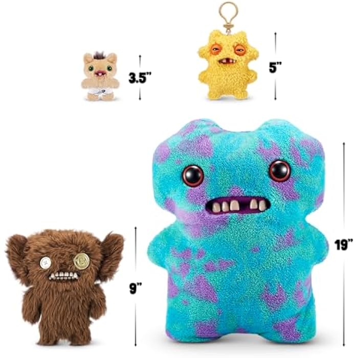 Fuggler Gold Fuggs by ZURU Funny Ugly Monster, Plush, Collectible, Toy (Grumpy Grumps - Eyes)