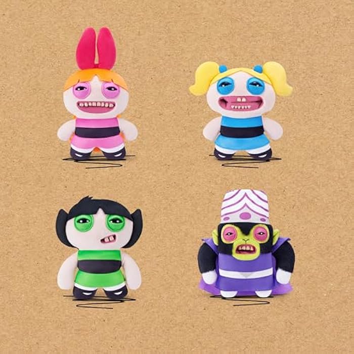 Fuggler Powerpuff Girls 9-Inch Plush Toy (Blossom) by ZURU – Funny Ugly Monster Stuffed Animal with Human-Like Teeth, Collectible Plush for Kids, Tweens, Teens, Adults &amp; Cartoon Fans