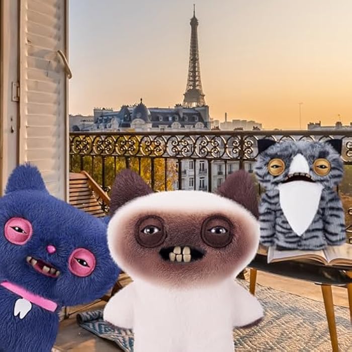 Fuggler Alley Cats 9-Inch Plush Toy (Yawper) by ZURU – Funny Ugly Monster Stuffed Animal with Human-Like Teeth, Collectible Plush for Kids, Tweens, Teens, Adults &amp; Cat-Loving Weirdos