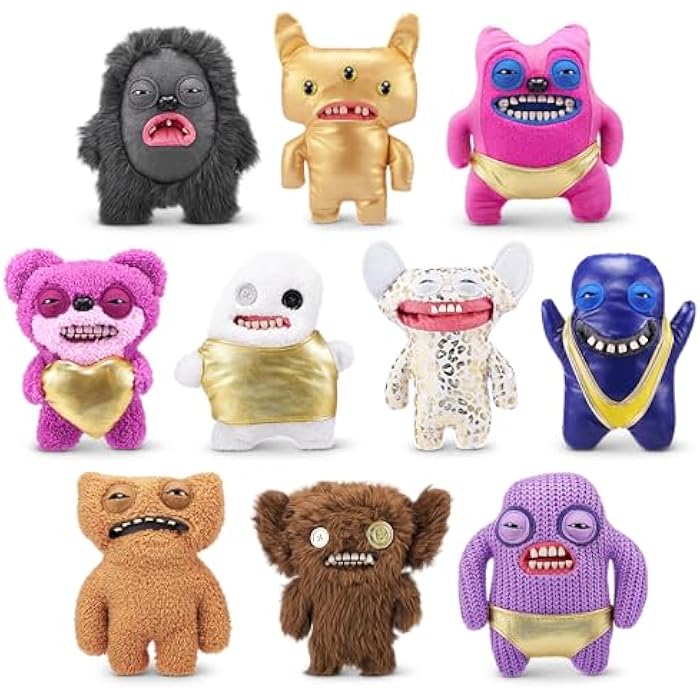 Fuggler Gold Fuggs by ZURU Funny Ugly Monster, Plush, Collectible, Toy (Grumpy Grumps - Eyes)