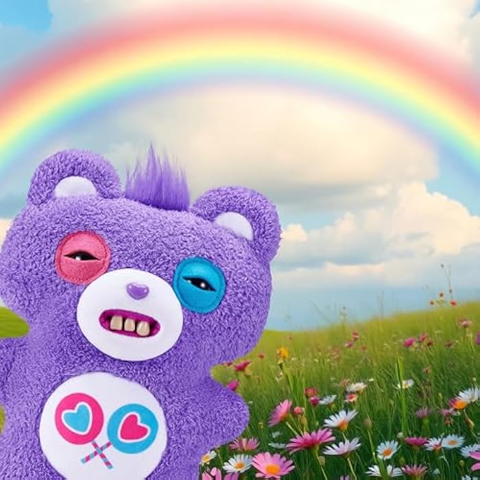 Fuggler Care Bears 9-Inch Plush Toy (Share Bear) by ZURU – Funny Ugly Monster Stuffed Animal with Human-Like Teeth, Collectible Plush for Kids, Tweens, Teens, Adults &amp; Crossover Fans
